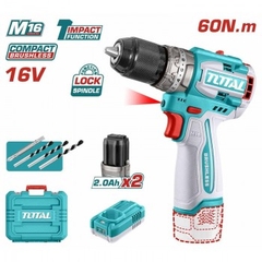 Máy khoan búa không chổi than dùng pin 16V TOTAL TIDLI16682 Kèm 2 pin 1 sạc