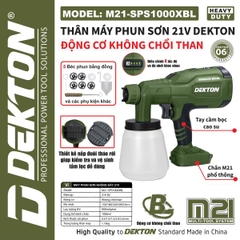 Thân Máy Phun Sơn Pin Dekton M21-SPS1000BL – Động Cơ Brushless, 5 Béc Phun Đồng (Chính Hãng)