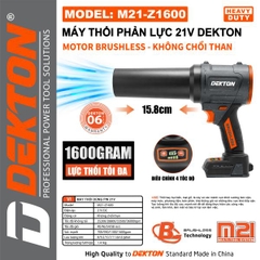 Thân Máy Thổi Phản Lực Pin 21V Dekton M21-Z1600 Heavy Duty – Động Cơ Không Chổi Than (Lực Thổi 1600g)