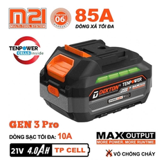 Pin Dekton 21V 4.0Ah M21-B4085PLUS Gen 3 Pro – Dòng Xả Cao 85A