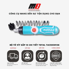 Bộ Tua Vít Đa Năng 13 Chi Tiết TOTAL TACSD30136