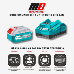 Pin Và Sạc Cho Dòng Máy Pin 20V Total đầy đủ phân loại