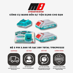 Pin Và Sạc Cho Dòng Máy Pin 20V Total đầy đủ phân loại