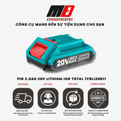 Pin Và Sạc Cho Dòng Máy Pin 20V Total đầy đủ phân loại