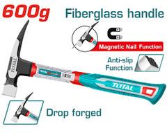 Búa Lợp Mái 600g Total THCH61060 – Siêu Bền, Đầu Rèn Thả Thép 45# Có Nam Châm Chống Trượt