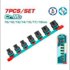 Bộ 7 Đầu Tuýp Tác Động Impact DR 1/2" SUPER TOTAL Cr-Mo THKISD12073