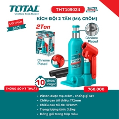Kích Đội Thủy Lực Total Mạ Crôm Cao Cấp – Tải Trọng 2 Tấn (THT109024) & 5 Tấn (THT109054)