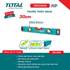 Thước Thủy Cân Bằng Total TMT2 – Độ Chính Xác Cao 0.5mm/m (100cm, 120cm, 150cm, 180cm, 200cm)