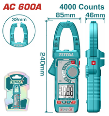 Kềm Đo AC Kỹ Thuật Số Total 600A True RMS TMT766001 (Đo Dòng, Áp, Điện Trở, Điện Dung)