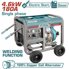Máy phát điện dùng dầu diesel (kết hợp chức năng máy hàn) 4.6KKW/180A Total TP446001
