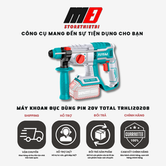 Máy khoan đục dùng pin Lithium (Ko kèm pin & sạc) 20V TOTAL TRHLI20208