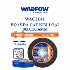 Bộ 15 Đá Cắt Kim Loại Wadfow WAC2L41 105x1.0x16mm - Cắt Inox, Sắt Thép