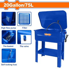 Chậu Rửa Linh Kiện 75L Wadfow WPX1A90 (75 Lít) – 20 Gallon, Công Suất Lớn Cho Garage