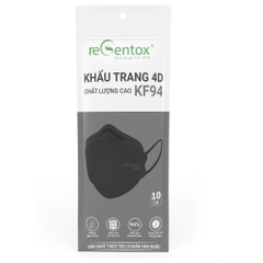 Khẩu Trang KF94 Regentox Đen (Gói/10 cái)