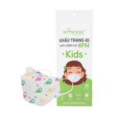 Khẩu Trang KF94 Trẻ Em Regentox 6-12 tuổi Cá voi (Gói/10 cái)