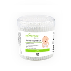 Tăm Bông Trẻ Em Regentox Que Nhựa Care For Kids (Hộp/336 que tròn xoay)