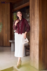 SƠ MI THỜI TRANG KẺ Ô VUÔNG KHĂN CHOÀNG AT247
