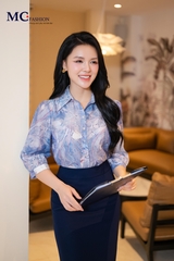 SƠ MI THỜI TRANG HỌA TIẾT HOA AT240