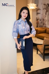SƠ MI THỜI TRANG HỌA TIẾT HOA AT240