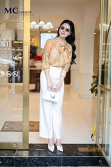 ÁO THỜI TRANG HỌA TIẾT HOA NHÍ AT227