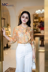 ÁO THỜI TRANG HỌA TIẾT HOA NHÍ AT227