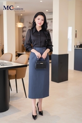 ÁO THỜI TRANG TRƠN TAY PHỐI VOAN AT229