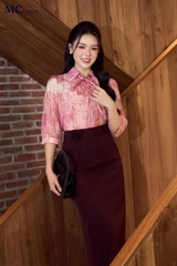 SƠ MI THỜI TRANG HỌA TIẾT HOA AT240
