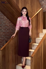 SƠ MI THỜI TRANG HỌA TIẾT HOA AT240