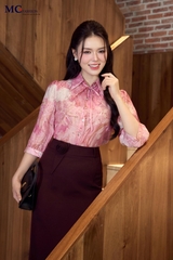 SƠ MI THỜI TRANG HỌA TIẾT HOA AT240