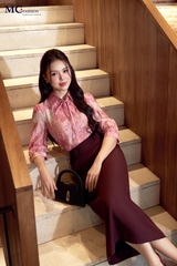 SƠ MI THỜI TRANG HỌA TIẾT HOA AT240