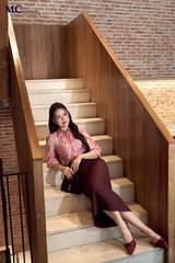 SƠ MI THỜI TRANG HỌA TIẾT HOA AT240