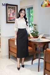 ÁO THỜI TRANG TRƠN TAY PHỐI VOAN AT229