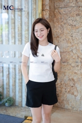 ÁO THUN CỔ TRÒN ĐÍNH ĐÁ MẶT CƯỜI AP114
