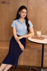 SƠ MI CÔNG SỞ HỌA TIẾT KẺ SỌC AB146