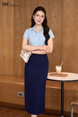 SƠ MI CÔNG SỞ HỌA TIẾT KẺ SỌC AB146