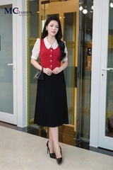ÁO THỜI TRANG KÍ GIẢ PHỐI CỔ VÀ TAY AT232