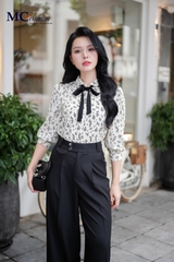 ÁO THỜI TRANG HỌA TIẾT LÁ NHÍ AT162