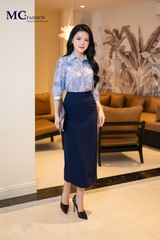 SƠ MI THỜI TRANG HỌA TIẾT HOA AT240