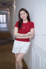 ÁO THUN CỔ TRÒN ĐÍNH ĐÁ MẶT CƯỜI AP114