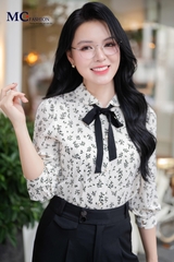 ÁO THỜI TRANG HỌA TIẾT LÁ NHÍ AT162