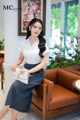 CHÂN VÁY DÁNG A PHỤ KIỆN NHỎ CV137