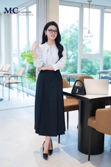 CHÂN VÁY XẾP LY BẢN TO CHẤT JEAN CV140