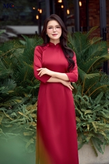 ÁO DÀI GẤM RUBY AD106