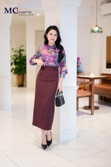 ÁO THỜI TRANG HỌA TIẾT HOA NHÍ AT227