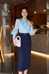 ÁO THỜI TRANG CÔNG SỞ TAY VOAN CỔ THẮT NƠ AT238