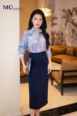 SƠ MI THỜI TRANG HỌA TIẾT HOA AT240