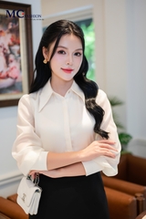 ÁO THỜI TRANG TRƠN TAY PHỐI VOAN AT229