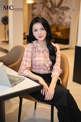 ÁO THỜI TRANG KẺ HỌA TIẾT KẺ Ô VUÔNG AT228