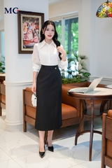 ÁO THỜI TRANG TRƠN TAY PHỐI VOAN AT229