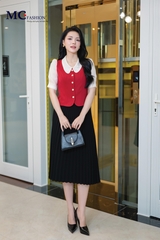 ÁO THỜI TRANG KÍ GIẢ PHỐI CỔ VÀ TAY AT232